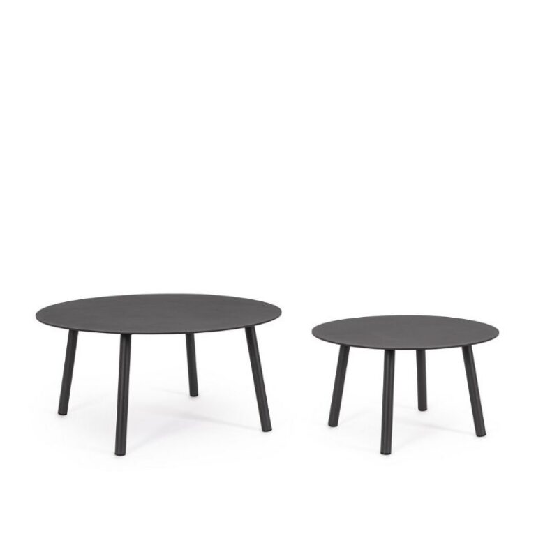 Bizzotto - Outdoor Coffee Tables Aminta Charcoal Set2