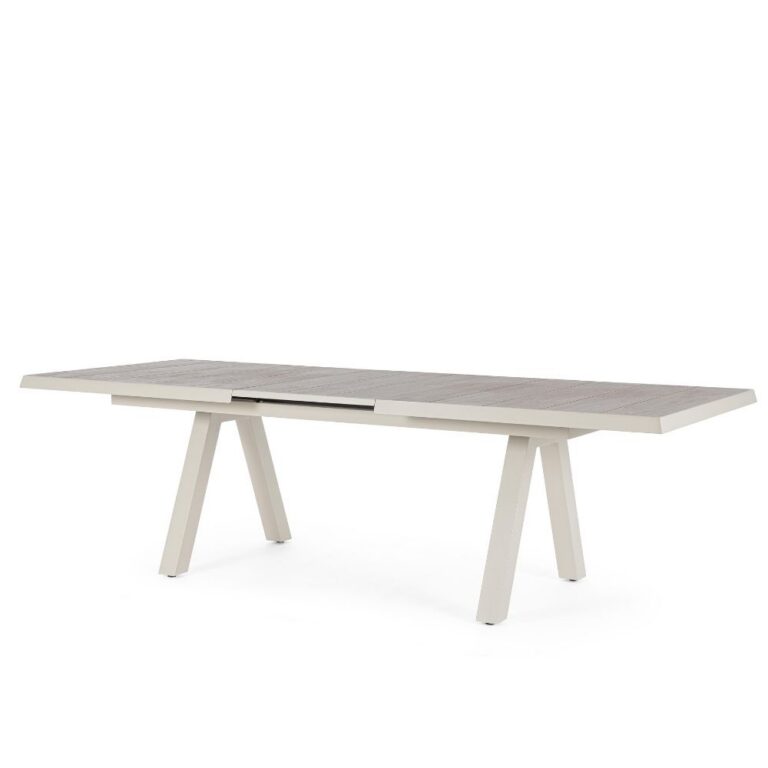 Bizzotto - Extendable Garden Table Krion Pelican 205-265x103