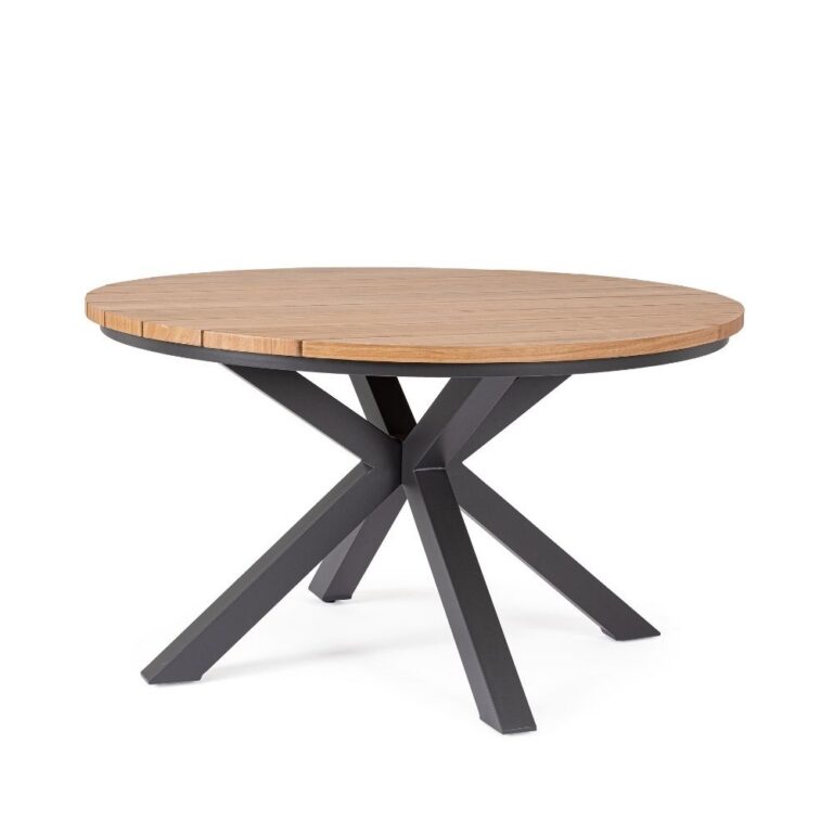 Bizzotto - Круглый садовый стол Zelmar Anthracite D130