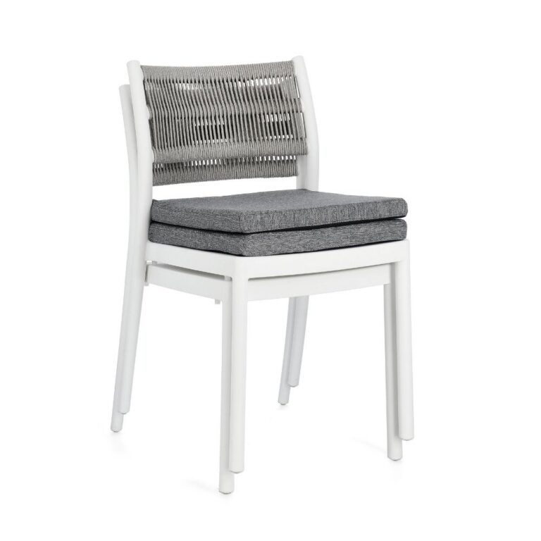 Bizzotto - Garden Chair Alvin White-grey  - Image 2