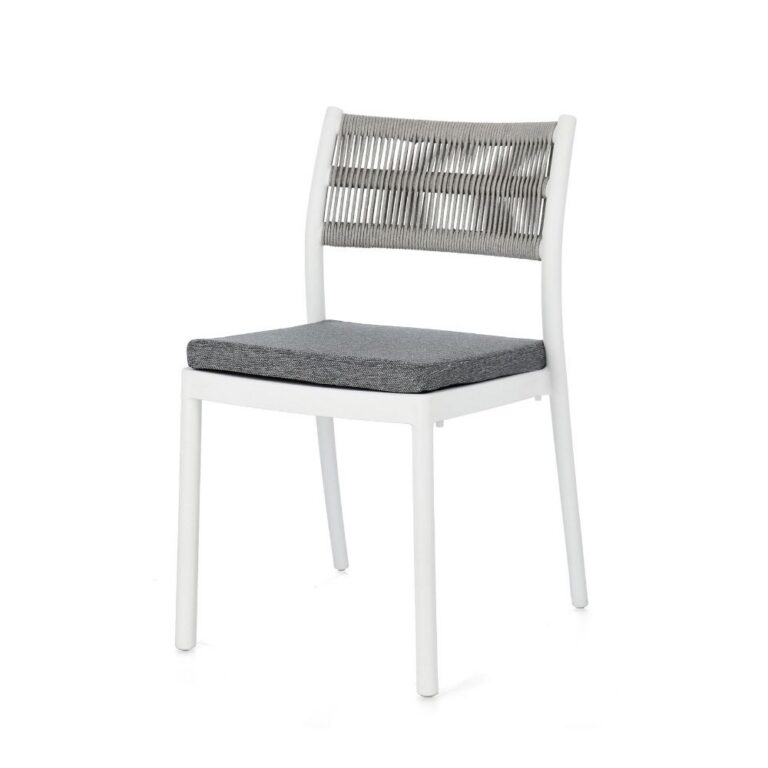 Bizzotto - Garden Chair Alvin White-grey 
