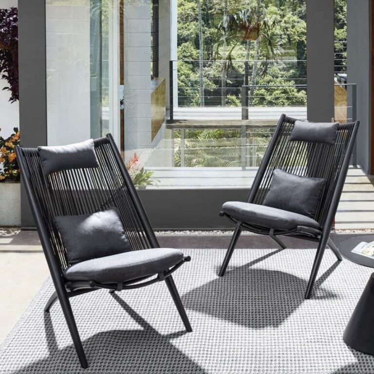 Bizzotto - Garden Armchair Aloha Black - Image 2
