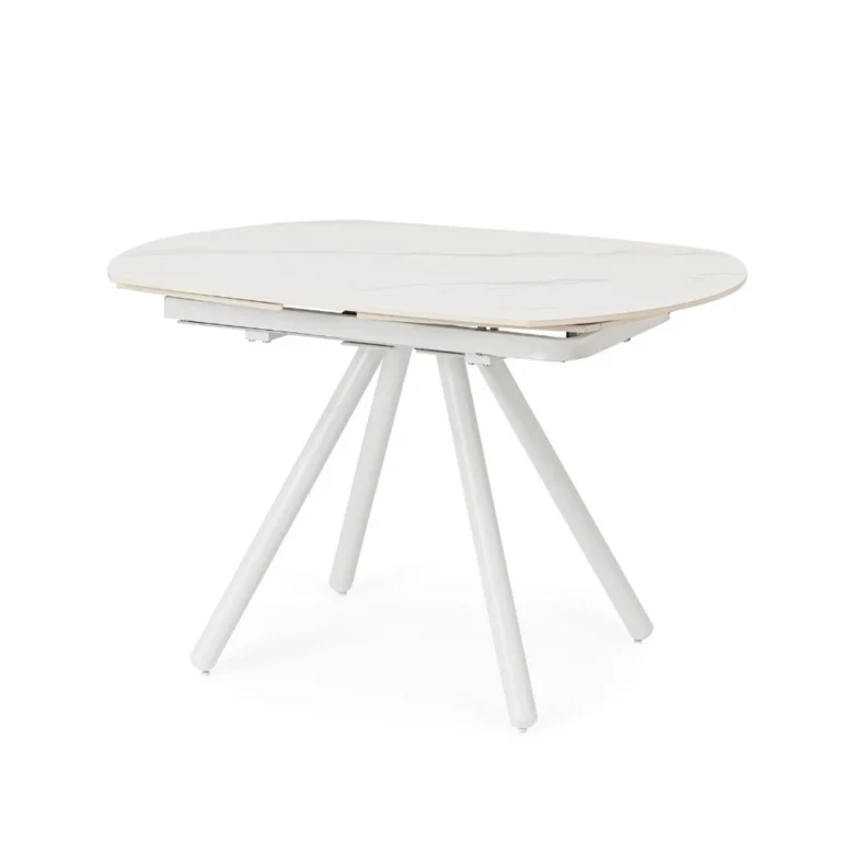 Bizzotto - Extendable Dining Table Raita White 119-178