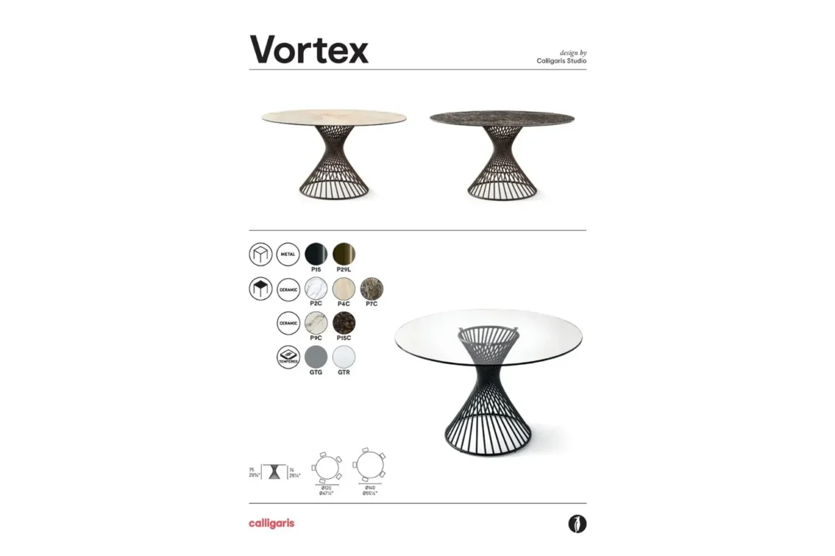 Calligaris - Round dining table Vortex CS4108-FD - Image 3
