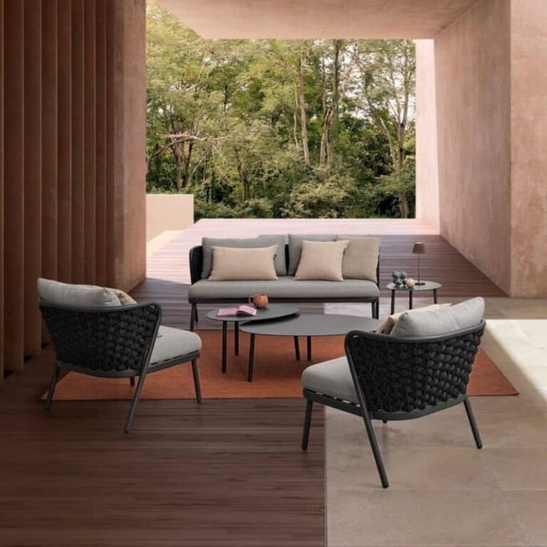 Bizzotto - Outdoor Furniture Set Harlow Charcoal