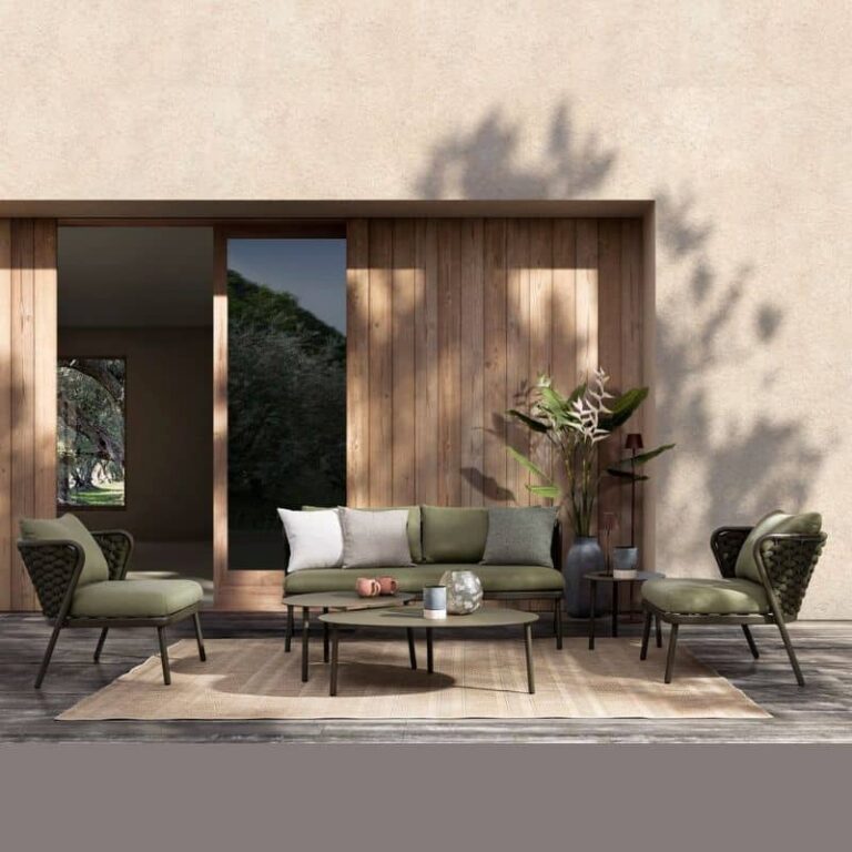 Bizzotto - Outdoor Furniture Set Harlow Olive