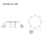 Calligaris - Round dining table Sandy CS4156-FD - Image 3