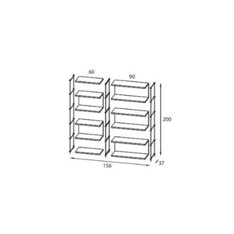 Pezzani - Bookcase Musa C-21 - Image 2