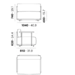 Pedrali - Tugitool Arki-Sofa AS0012 - Image 3