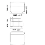 Pedrali - Tugitool Arki-Sofa Plus ASP0010/0111/0012 - Image 3