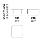 Pedrali - Coffee table Blume 69X69 - Image 3