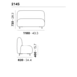 Pedrali - Diivan Buddy 214S-215S - Image 3