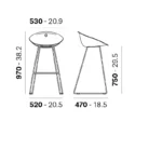 Pedrali - Barstool Gliss 906 - Image 3