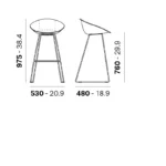 Pedrali - Barstool Gliss 936 - Image 3