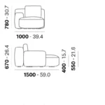 Pedrali - Modular sofa Jeff 008-009 - Image 3