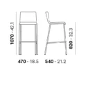 Pedrali - Barstool Kuadra 1126 - Image 3