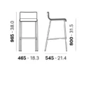 Pedrali - Barstool Kuadra 1326/F - Image 3