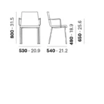 Pedrali - Chair Kuadra Xl 2482 - Image 3