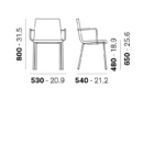 Pedrali - Chair Kuadra Xl 2484 - Image 3