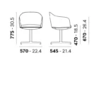 Pedrali - Office chair Laja 2 887/2 - Image 3