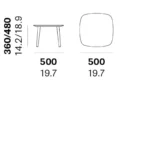 Pedrali - Coffee table Malmö 50X50X36/48 - Image 3
