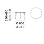 Pedrali - Coffee table Malmö 60X36/48 - Image 3