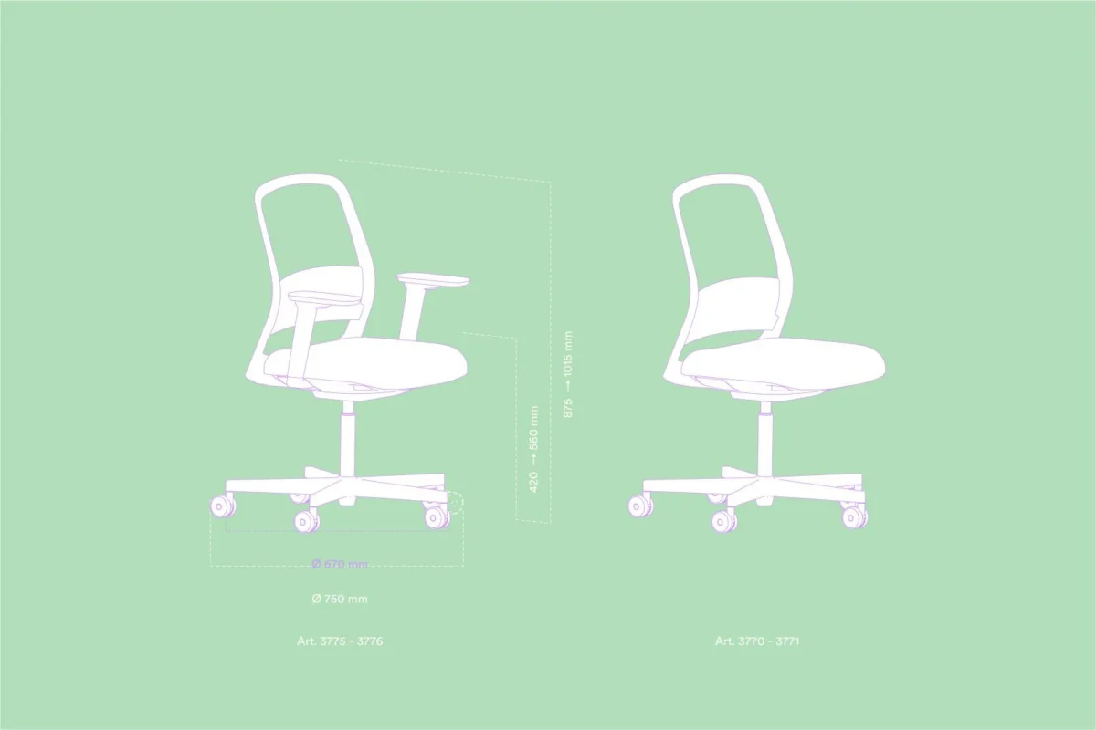 Pedrali - Office chair Polar 3775-3776 - Image 18