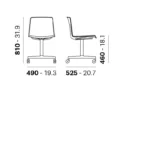 Pedrali - Office chair Tweet 893 - Image 3