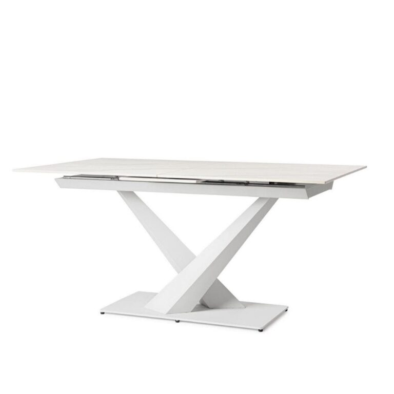 Bizzotto - Extendable Dining Table Johannes White 160-200