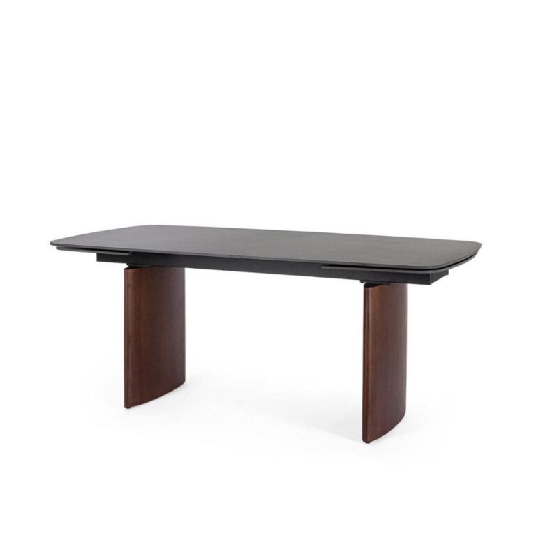 Bizzotto - Extendable Dining Table Mailis Walnut Grey 180-260