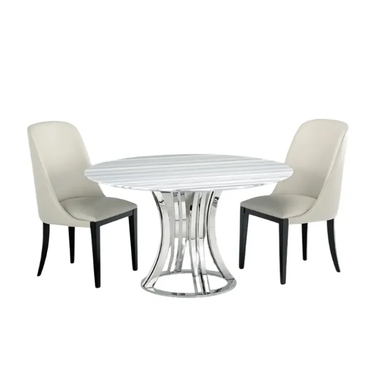 Stone International - Круглый обеденный стол AURORA ROUND STEEL
