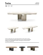 Calligaris - Round dining table Twins CS4153-FD - Image 3